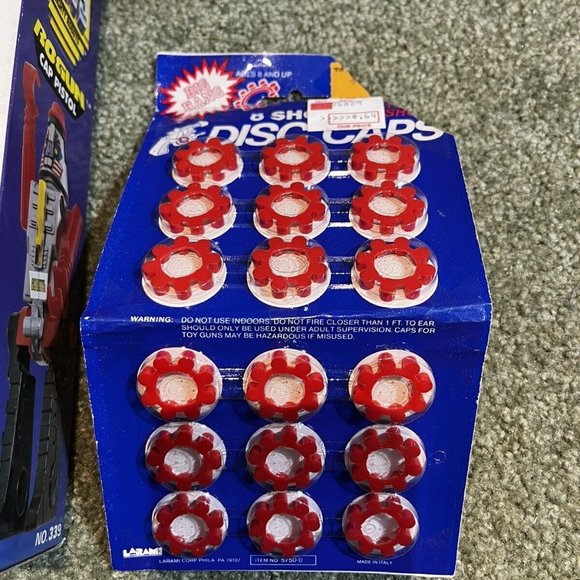 GoBots Rogun Transforming Cap Pistol CIB Vintage Tonka Arco Toy 1984 In 10” Box! - Picture 4 of 6